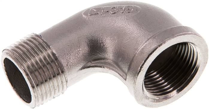 90°-Einschraubwinkel Rp 3/4"(IG)-R 3/4"(AG), 1.4408