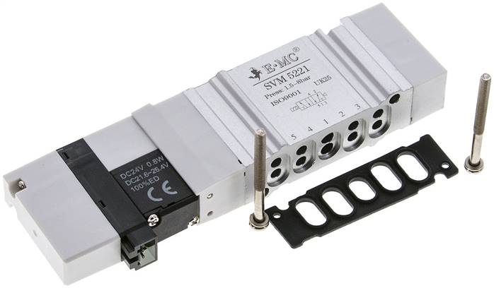 Magnetventil für S2V, 5/2-Wege mit Luftfederrückstellung (monostabil) Typ SVM 5221