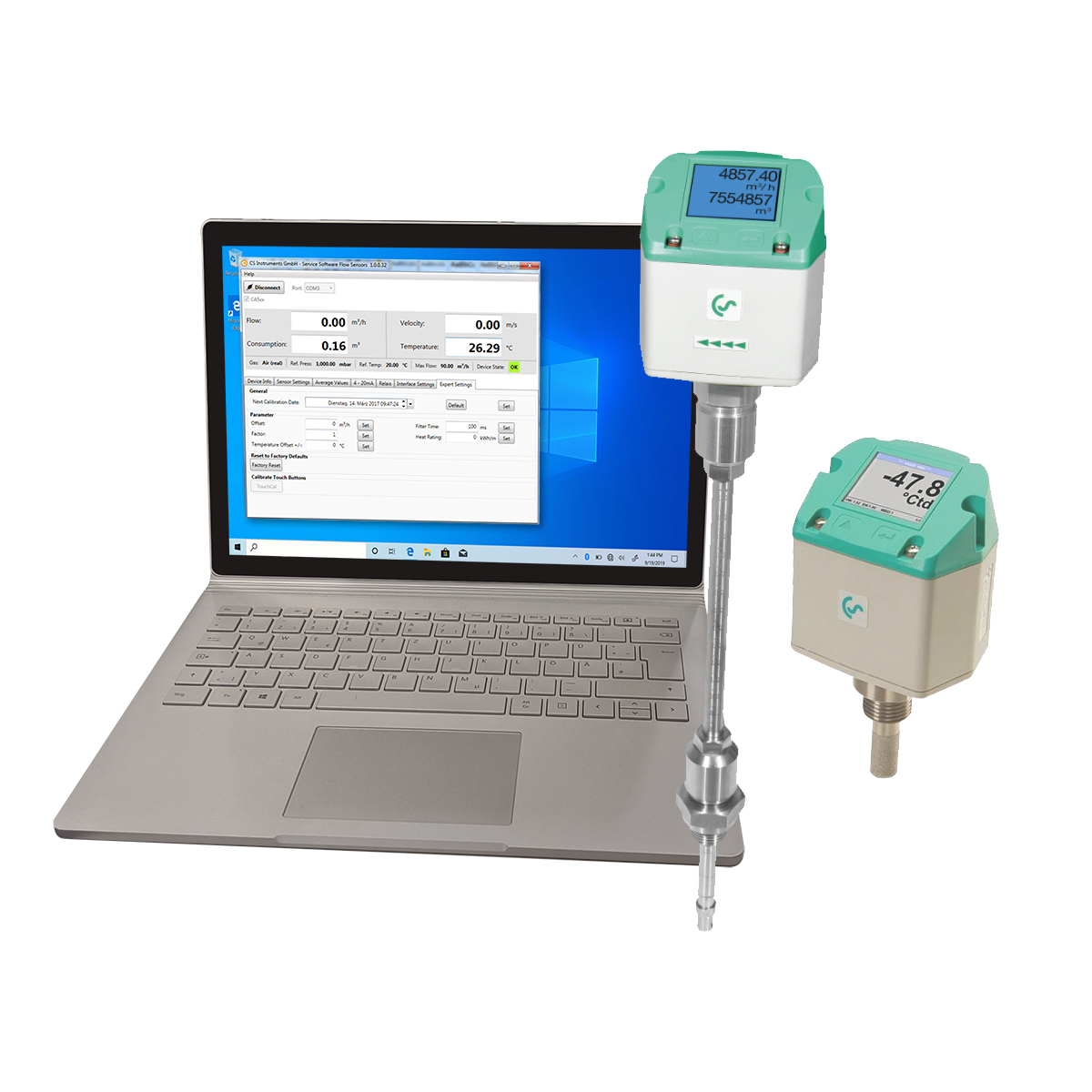 CS Service Software inkl. PC Anschluss - Set für FA/VA 5xx Sensoren