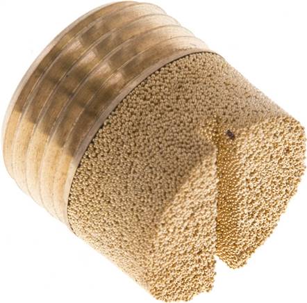 Schalldämpfer G 1/2", Sinterbronze, zylinderförmig