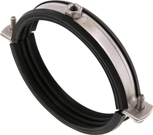 Rohrschelle, 108 - 116mm, 1.4404, mit Einlage, RS 116 G ESM8