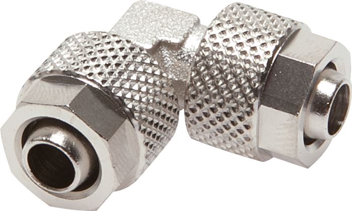Winkel-Verschraubung 8x6mm, Messing vernickelt