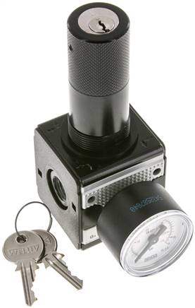 MULTIFIX Druckregler, abschließbar, Reihenmont. G 1/4", 0,5 - 10bar, Multifix 1