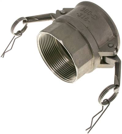 Kamlock-Kupplung (D) NPT 3"(IG), Edelstahl (1.4408)