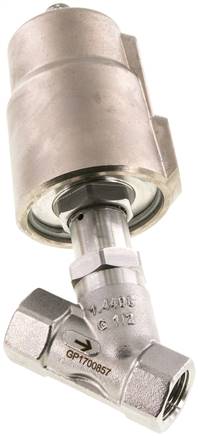 Schrägsitzventil 1.4408, G 1/2", geschlossen, Standard