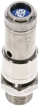 TÜV-Sicherheitsventil G 1/2" (DN10), 7,50 bar, 1.4401