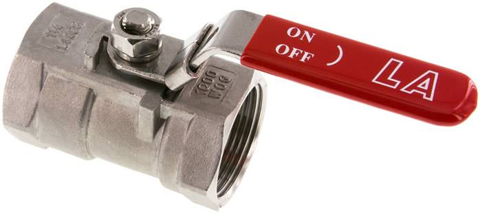 1-teiliger Edelstahl-Kugelhahn, NPT 1-1/4", 0 bis 63bar