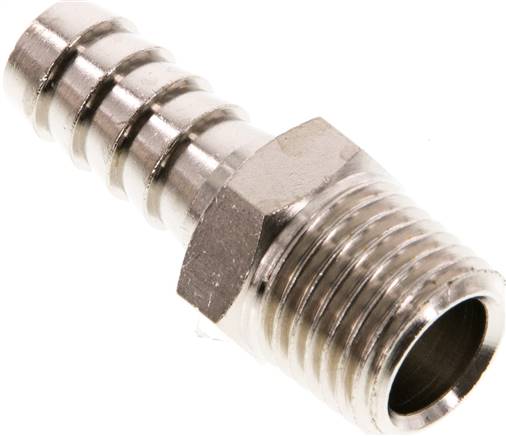 Gewindetülle R 1/4"-9 (3/8")mm, Messing vernickelt
