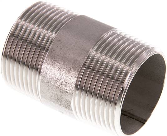 Rohrdoppelnippel R 1-1/4"-60mm, 1.4571