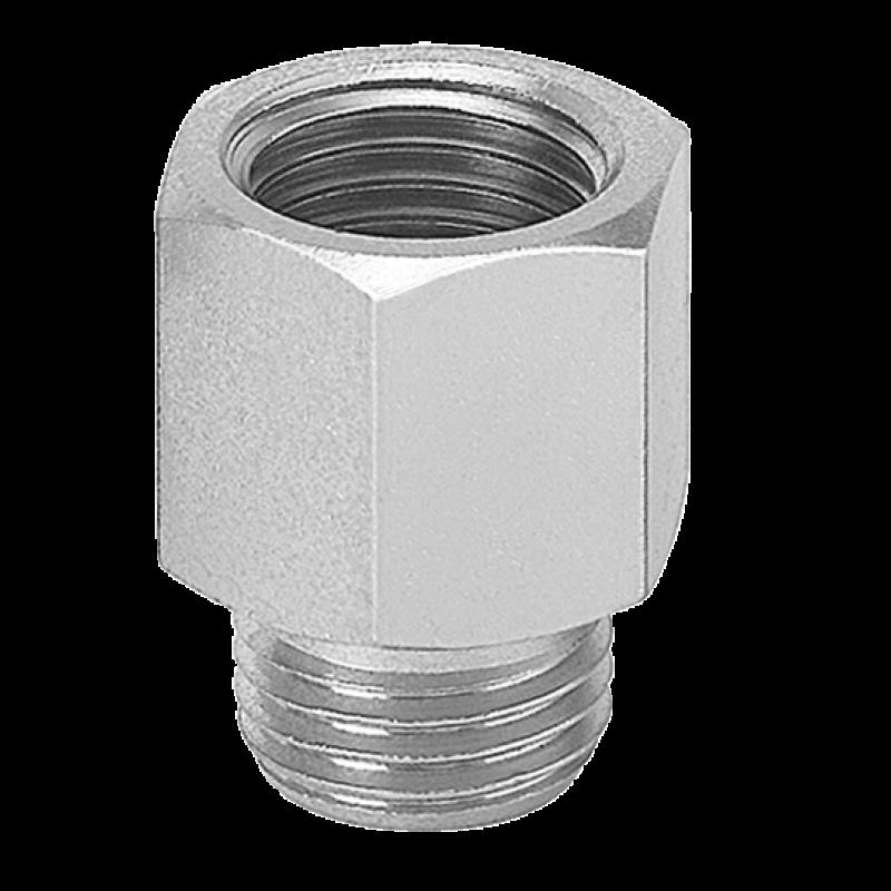 Prevost Verlängerungsstück / zylindrisch G 3/8 a. x G 3/8 i. / Messing vernickelt A5Z 3838