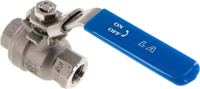 Edelstahl-Kugelhahn, leicht, G 1/4", 0 bis 63bar