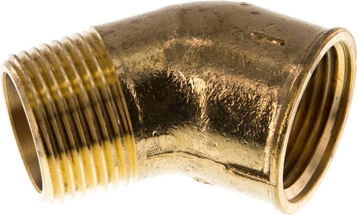 45°-Einschraubwinkel Rp 1"(IG)-R 1"(AG), Messing