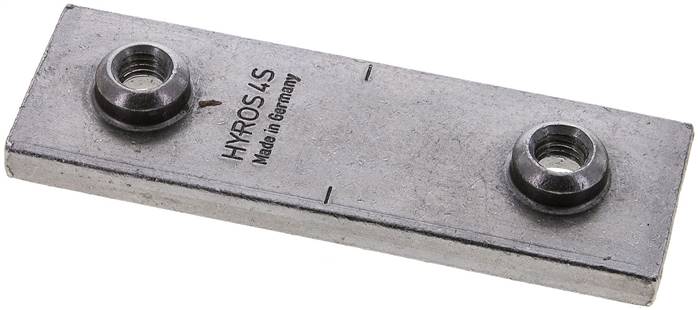 Anschweißplatte, Stahl blank, Baugröße 4, schwere Baureihe