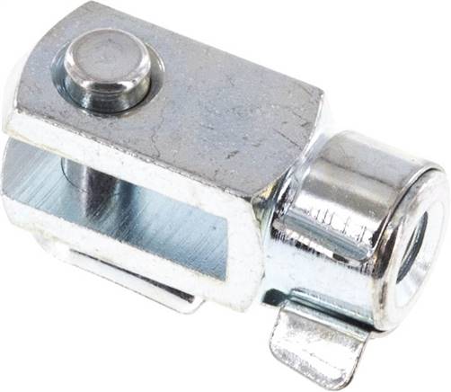 Gabelkopf mit Bolzen M 4, Stahl verzinkt