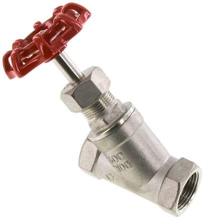 Schrägsitz-Absperrventil, G 3/4", PN 40, Edelstahl