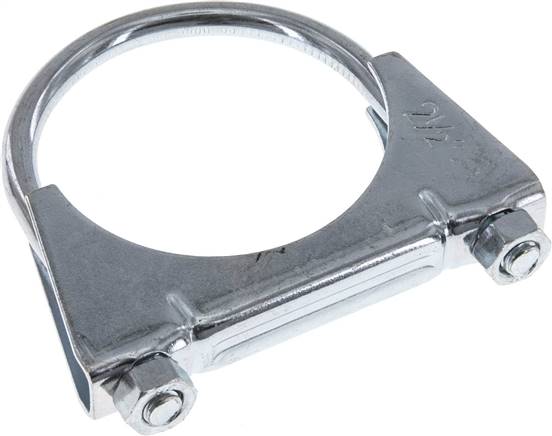 Bügelschelle komplett, 65mm, Stahl verzinkt