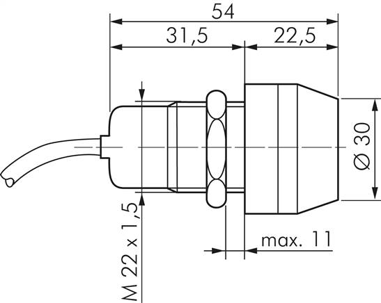 Kunststoff-Druckanzeige, blau, Steckschlauch 4 mm Ø außen