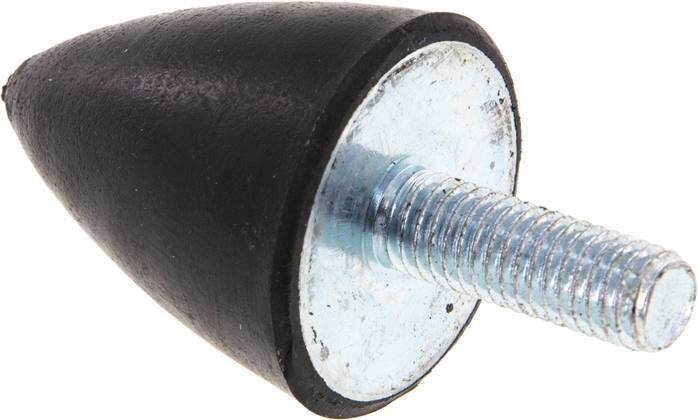 Gummi-Metall-Puffer, parabolisch, M 8 x 23
