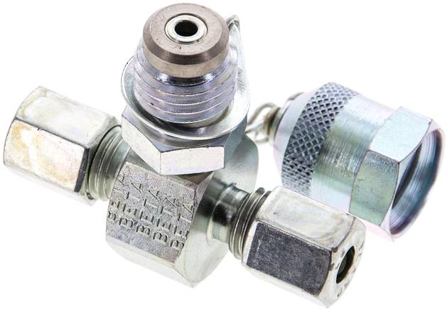 Messanschluss M16x2, 6 L (M12x1,5)-HD-Verschraubung, Stahl verzinkt