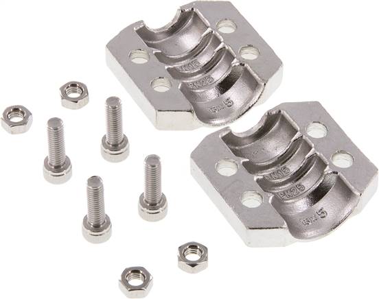 Klemmschalen 22 - 24mm, 1.4401, EN14420-3 (DIN2817)