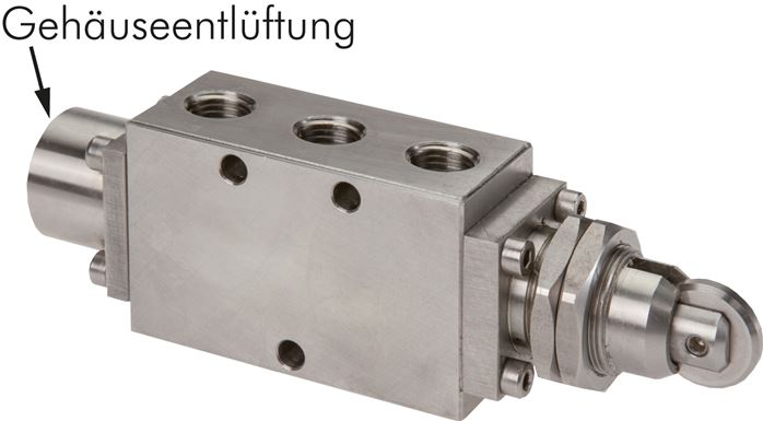 5/2-Wege-Endschalter, G 1/4" , Rolle, Edelstahl