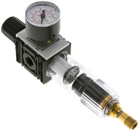 FUTURA Filterregler, G 1/4", 0,5 - 8 bar, Baureihe 0, Kondensatablass automatisch