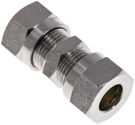 Gerade Schneidringverschraubung 12 L (M18x1,5), Messing vernickelt