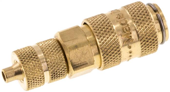 Schnellkupplung (NW2,7) 4,3x3mm Schlauch, Messing
