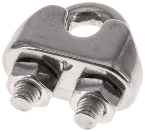 Drahtseilklemme f. 4,0mm Seil, M 4, B=10, 1.4436