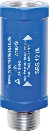 Schlauchbruchsicherung G 1/4" (Innengewinde / Außengewinde)