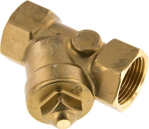 Schrägsitz-Rückschlagventil, Rp 1", PN 10 / Standard, Messing