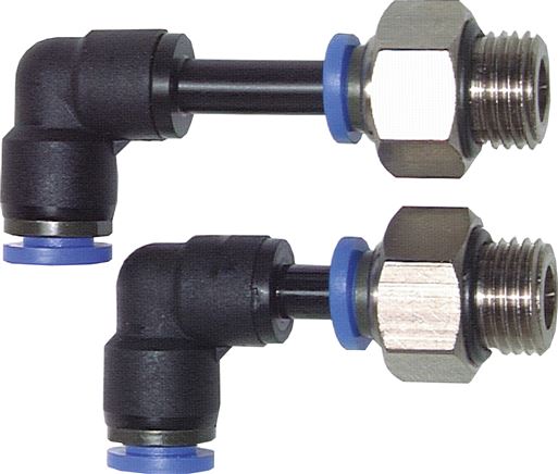 Winkel-Steckanschluss 6mm Stecknippel, 6mm Schlauch