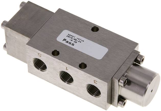 5/2-Wege Pneumatikventil, G 1/4" (Pilot G 1/8"), Federrückstellung