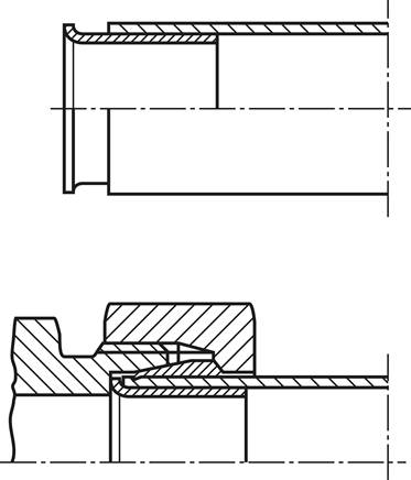 Verstärkungshülse für Rohr 10x8,0 mm, Messing