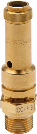 TÜV-Sicherheitsventil G 3/8" (DN8), 15,70 bar, Messing