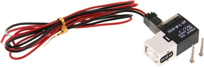 3/2-Wege Magnetventil,Flansch, Federrückstellung (NC), 24 V=, Flansch (5,6 x 6,8)