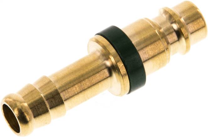 Kupplungsstecker (NW7,2) 9 (3/8")mm Schlauch, grün, Kreis Ø 12,5 mm