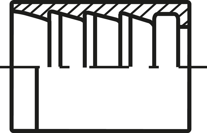 ES-Pressanschluss Hülse 1 TF, 37 x 55 (Da x L), DN25
