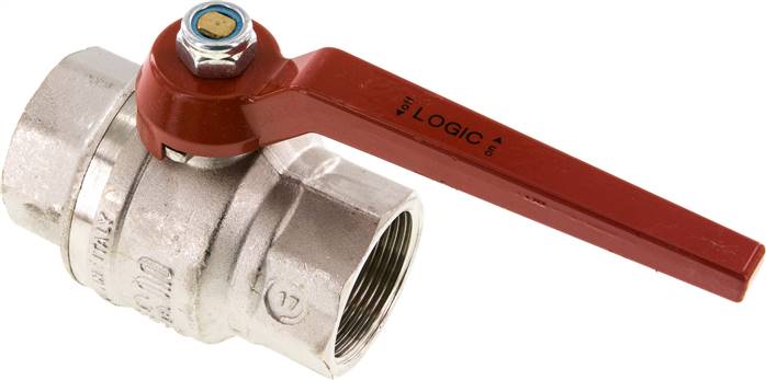 Messing-Kugelhahn, Rp 1-1/2", -0,9 bis 64 bar, silikonfrei gefertigt