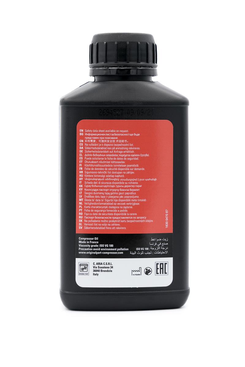 Olio di qualità per compressori a pistoni ALTAIR PRO  250 ml
