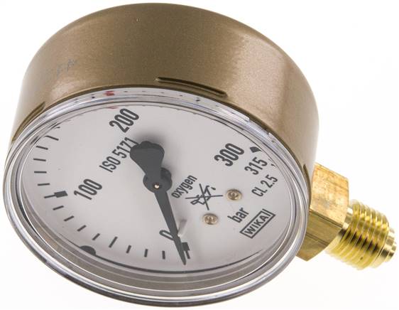 Schweißtechnik-Manometer 63mm, 0 - 315 bar, Sauerstoff (O2)