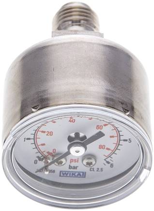 ES-Manometer waagerecht, 40mm, 0 - 6 bar, G 1/4"