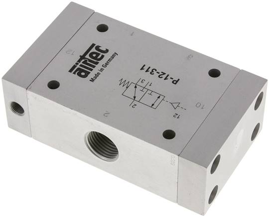 3/2-Wege Pneumatikventil mit Feder, G 1/2"