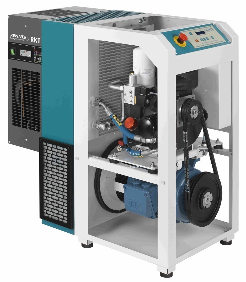 Compressore a vite RENNER modello RSKF-PRO 2-18,5 con essiccatore di refrigerante - a controllo di frequenza