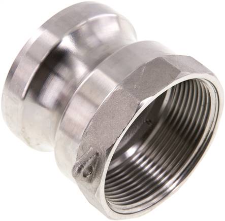 Kamlock-Stecker (A) Rp 2"(IG), Edelstahl (1.4408)