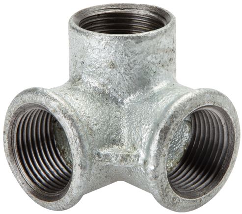 Winkelverteiler 3 x Rp 1/2" (IG), Temperguss verzinkt