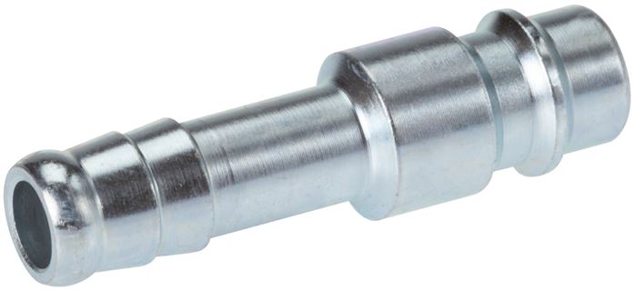 Kupplungsstecker (NW7,2) 6 (1/4")mm Schlauch, Stahl gehärtet & verzinkt