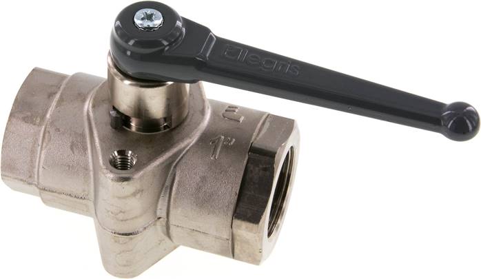 Messing-Kugelhahn, G 1", PN 40, Befestigungsgewinde M 8