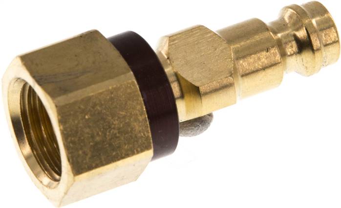 Kupplungsstecker (NW5) G 1/4"(IG), braun, Dreieck 9,5 mm