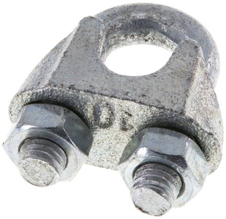 Drahtseilklemme f. 9,5mm Seil, M 8, B=19, Stahl verzinkt